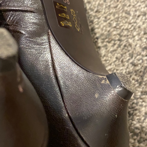 Aldo brown leather retro style kitten heel with pointed toe. Sz 38 - Picture 15 of 16